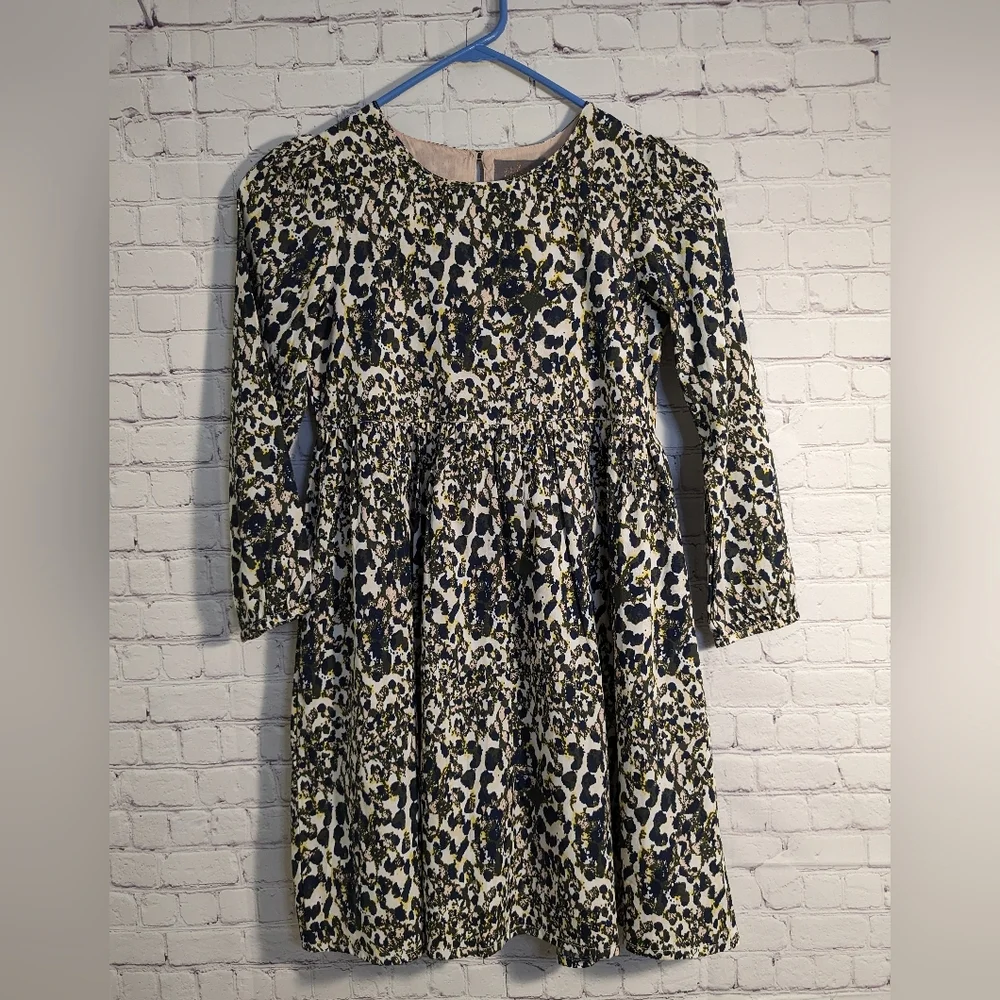 CREAMIE Gorgeous Dress! Girls' 8 Lined Animal Print Long-sleeved Party Dress - Picture 11 of 11